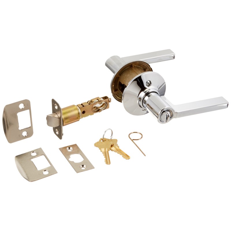 SCHLAGE F51A LAT 625 Latitude Lever Keyed Entry Lock, Bright