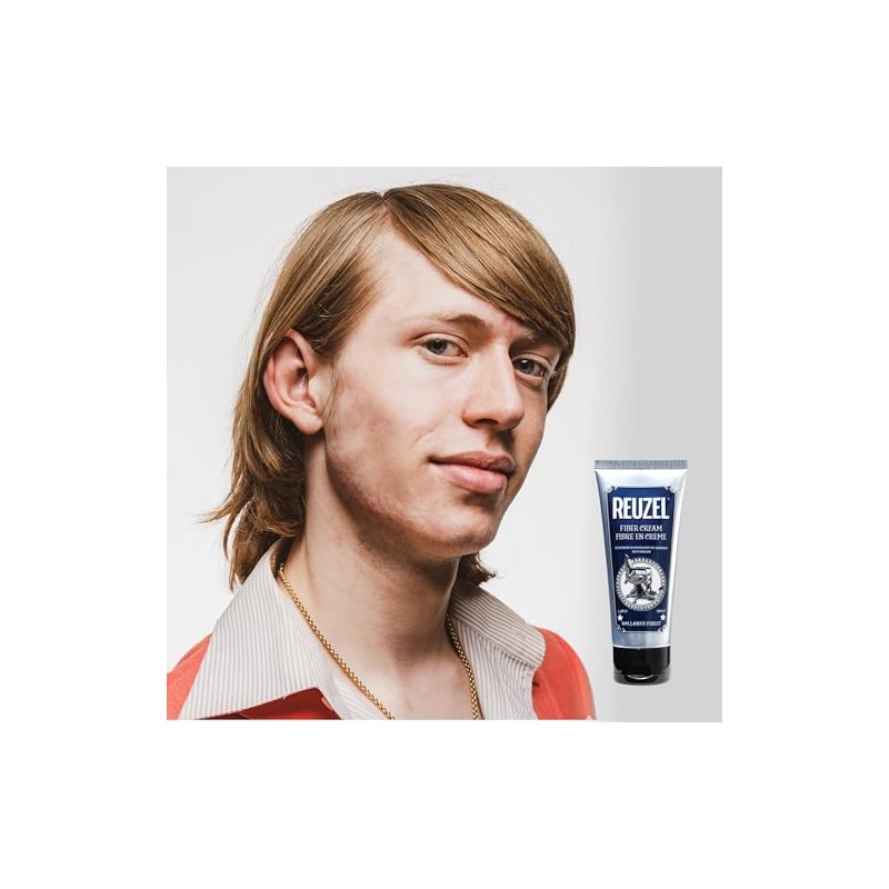 Reuzel Fiber Cream, Provides a Low Shine Finish, 100 ml