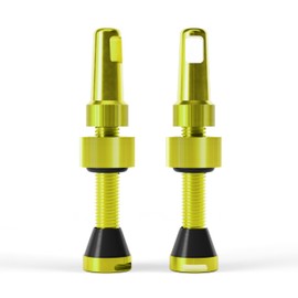 PMP Tubeless Universal MTB Valves with Integrated Core Removal Tool | Foam Compatible Taper Base | Expanded Ferrule for Tool-free Use | Standard Presta | 50mm