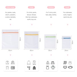 BoxLegend Laundry Net for Washing Machine, Pack of 11, Laundry Bag with Zip, Laundry Bag for Bra, Travel, Shoes, Suitcase, Socks