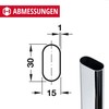 Metal Oval Cabinet Rail