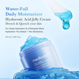 medicube Jelly Cream with Hyaluronic Acid Daily Moisturizer for All Skin Types Long-lasting Hydration with Hyaluronic Acid, Ceramides, Multi Peptides Supports Skin's Natural Barrier 1.69 fl.oz