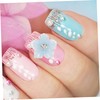 Healvian 4pcs Nail Charms Flower Nail Art Jewels for Decoration