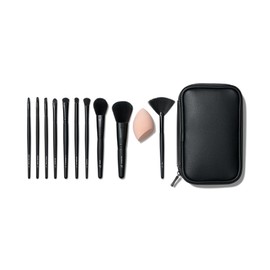 e.l.f. Full Face & Eye Makeup Brush Set, 11 Makeup Brushes For Foundation To Bronzer, Eyeshadow & More, Vegan & Cruelty-Free