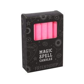 12 Magic Spell Candles - Friendship Pink 10cm
