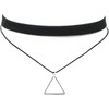 Dot knot Women's Choker Triangle Necklace Silver Triangle Choker Cosplay