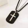 ClosJery Matching Cross Necklaces For Couples Best Friends Stainless Steel