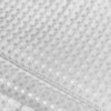 Curoayood no Hook Waffle White Shower Curtain,Mesh Window Top with