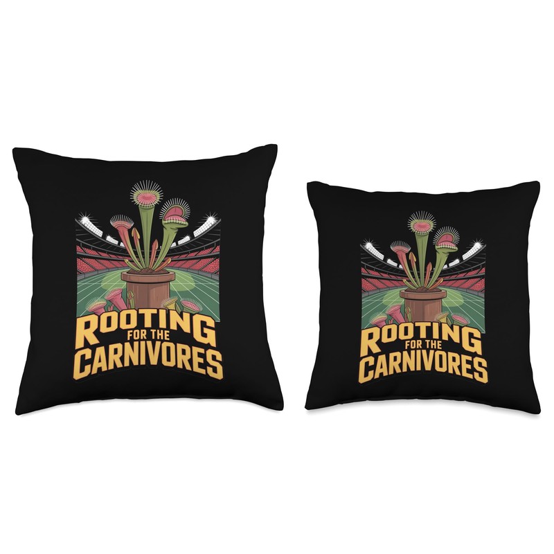 Rooting for Carnivorous Plants Venus Flytrap Enthusiast Throw Pillow