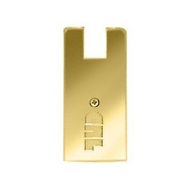 C.R. LAURENCE DREC4SPB CRL Polished Brass End Cap for 4" Square Wedge-Lock Door Rail
