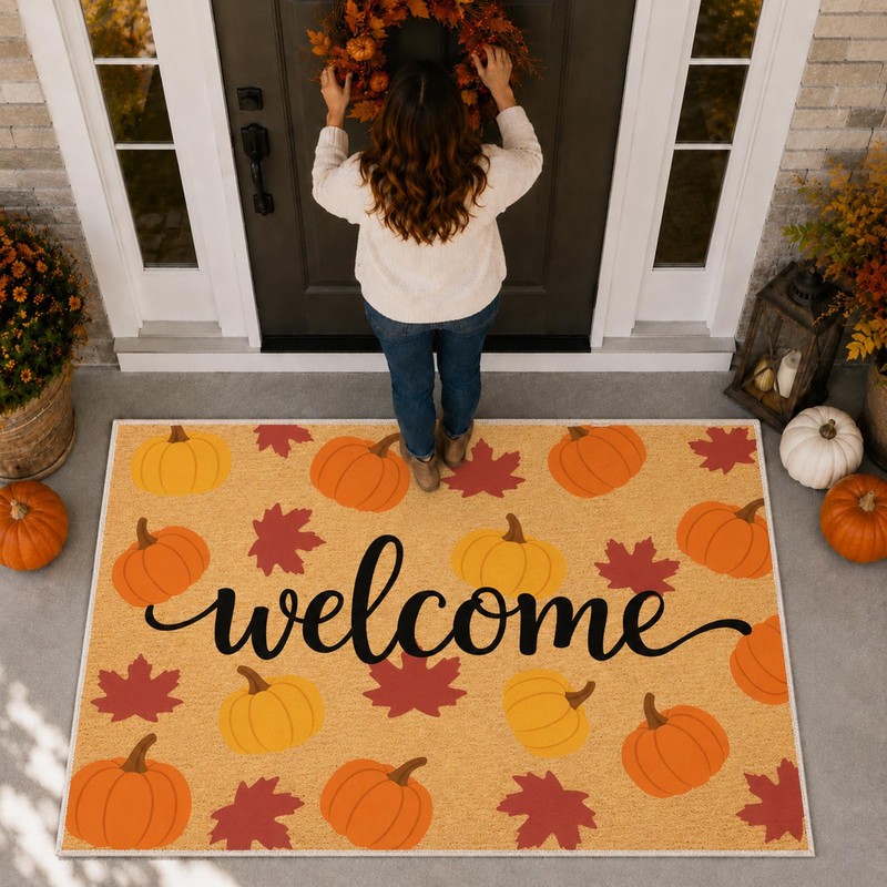 Svepndic 32"x47" Fall Door Mat,Non-Slip Floor Mat for Indoor Entrance