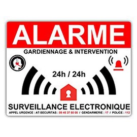 Home Alarm Sticker Electronic Surveillance 8 x 6 cm