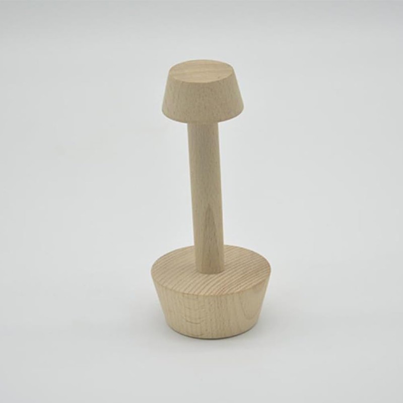 PRETYZOOM Double Ended Wooden Egg Tart Tamper Tool for Baking