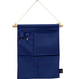 Kuai Wall Pocket, Wall Storage, Hanging, Over the Door, Bedside Pockets, Small Items, Storage, Miscellaneous Goods Storage, Magazines, Letters, Ticket Organization (Navy)