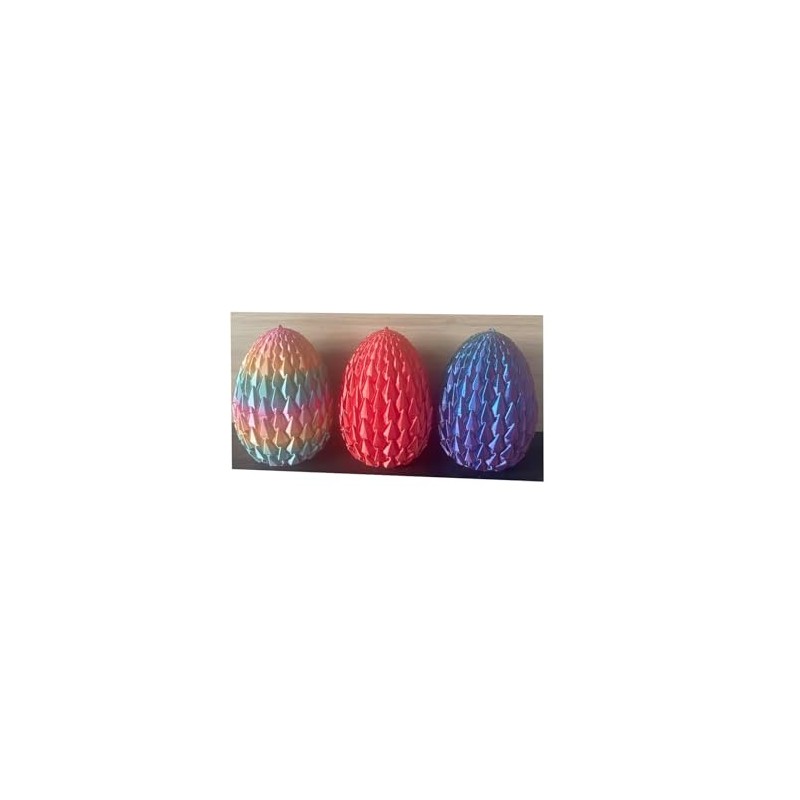 3PCS Mini 3D Printed Dragon Egg Keychains - Articulated Fidget