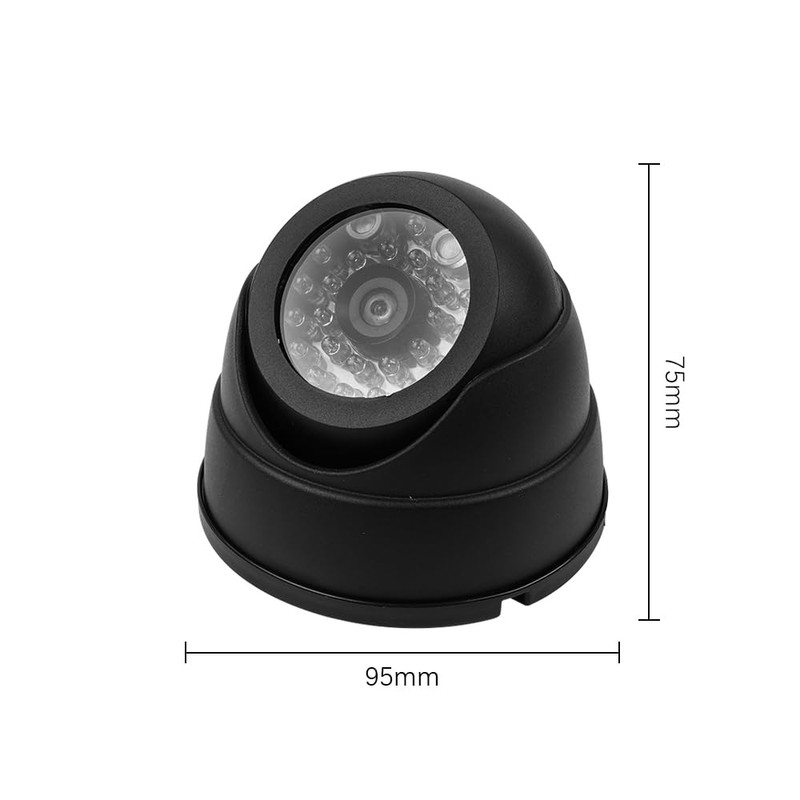 Laroal 2pcs Dome Simulation Surveillance With Flashing LED Light Indoor
