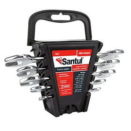 SANTUL, Juego de 5 Llaves Españolas, Templadas para Mayor Resistencia, Acabado Cromo Espejo, Modelo 7667