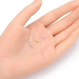 Adabele - 50 tapas de plata de ley 925 auténticas, con lazo para 1,5 mm (0,06 pulgadas), hilo de alambre para hacer joyas SS57-1