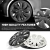 DREAMIZER Glossy Black 15" Hubcaps Replacement,4Pcs Universal R15 Hub Caps