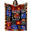 Basketball Blanket Gifts for Girls Boys Kids Team Basketball Lovers,Flannel