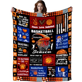 Basketball Blanket Gifts for Girls Boys Kids Team Basketball Lovers,Flannel Sport Ball Game Basketball Throw Blankets for Sofa Couch Bedroom Decor 50"x40"