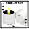 LECEHIVO 30 Pcs Solar Power Tea Lights Reusable Flameless Candle