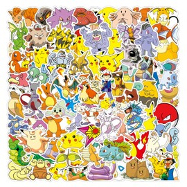 Yicoonuo Aufkleber Kinder, 100 Stück Wasserfeste Stickers für Skateboards, Helme, Water Bottle, Tablets, Schultaschen, Kühlschränke, Fahrräder, Türen, Tischplatten