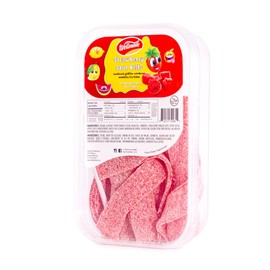 Strawberry Sour Belts Candy Wellmade's, HALAL. (200G)