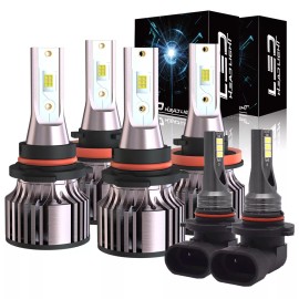 SHENKENUO LED 6000K Combo Headlight Hi/Low Beam + Fog Bulbs For Ford F 150 2015-2020