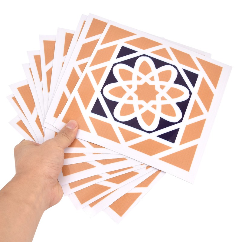 10Pcs set Imitation Ceramic Tile Wall Sticker Waterproof SelfAdhesive Wallpaper