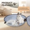 iCAGY Large Cat Tunnel Bed Toys for Indoor Cats (Grey,