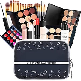All In One Make up Kit Matte Eyeshadow Eyeliner Foundation Cream Concealer Lipgloss Brush Primer Face Powder Lipstick Palette Cosmetics Set With Makeup Bag