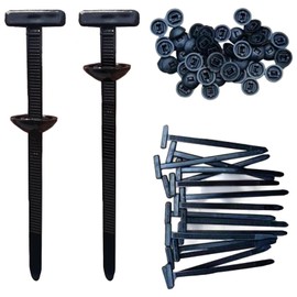 Eolythra Nylon Universal Cable Tie Buckle,Zip Tie Rivet,Universal Cable Tie Clip,UV Resistant Zip Tie Buckle with Locking Pin&Button, for Auto Motorcycle Repairing Use(3.54"x0.8",Black, 100 Pack)