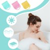 3 Pack Exfoliating Back Scrubber with Handles Exfoliating Washcloth Nylon