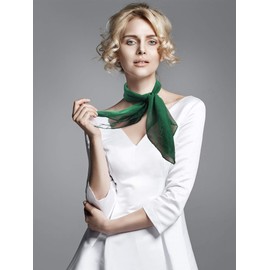 SATINIOR Chiffon Scarf Women Square Handkerchief Lightweight Satin Ribbon Scarf Retro Neck Scarf