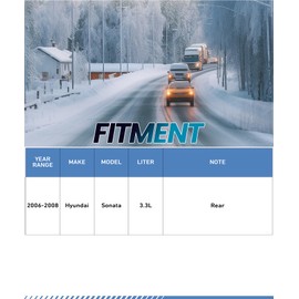 Rear Brake Pads and Rotors Kit Vented Compatible with Hyundai Sonata 2006-2008 w/3.3 V6 Engine, Drilled Slotted Brake Rotors Ceramic Brake Pads Geomet Coated 11.2in(284mm)