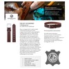 LINDENMANN Men's Leather Belt, Full Cowhide Leather, Buffalo Leather, 4