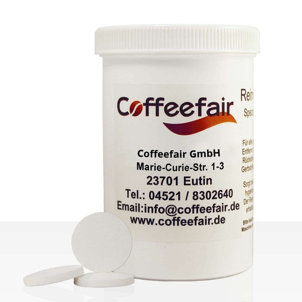 Coffeefair Cleaning Tablets for Fully Automatic Coffee Machines and Coffee Machines, 100 x 1.3 g, Cleaning Tabs Compatible with WMF, Saeco, Melitta, Jura, Delonghi, etc.