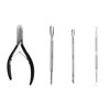 Cuticle Nippers and Cuticle Pusher Manicure Tools Set Nail Cutical