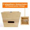 Nutcracker Set - Nutcracker Set with 2 Bamboo Bowls for