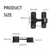 Barn Door Latch- 90/180° Sliding Lock for Bathroom/Bedroom/Garden/Gate/Garage, Secure Sliding