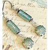 Etched Silver and Patina Dangle Earrings. Jewelry Earrings for Women