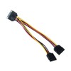 Genérico Cable SATA Dual de alimentación, 15 pines macho a