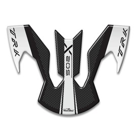 Resin Bike White 3D Bike Stickers, TRK 502 X Protection, Italian Design, Waterproof Resin Material, Dry Surface, Unisex