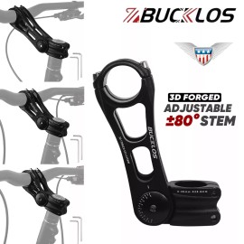 BUCKLOS Stem Adjustable 80 Degree 90-145mm 31.8mm Handlebar MTB/BMX/Road Bike US - Only Expander & Top Cap, Expander & Top Cap