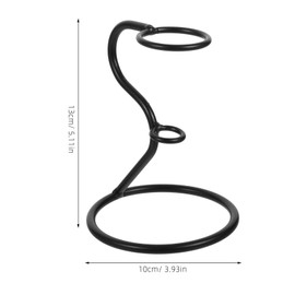 Luxshiny Ice Cream Stand Single Ice Cream Cone Holder with Base Metal Ice Cream Display Rack Waffle Cone Stand Cone Snack Holder Black Iron 5.11X3.93 Inch