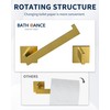 BATHDANCE Toilet Paper Holder Wall Mount, Square Stainless Steel Rustproof