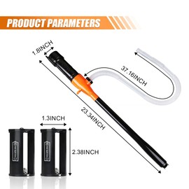 Portable Power Battery Pump, 2.2GPM Flow Oil Extractor Liquid Fuel/Water Transfer Pump, Battery Operated Electric Siphon Pump for Gas Fuel Diesel Transfer (Power Battery Fuel Pumps)