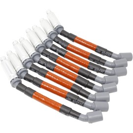 DRAGON FIRE PERFORMANCE Pro Series Direct Fit Fiberglass Sleeved 15mm 10.25" 40 Ohm Spark Plug Wire Set Compatible With 2014 to present GM Gen V LT1 V8 REPLACES MSD 33823 Oem Fit SPW3301-HT