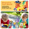 PicassoTiles 700 piece Marble Run Magnetic Tiles and Brick Combo